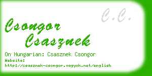 csongor csasznek business card